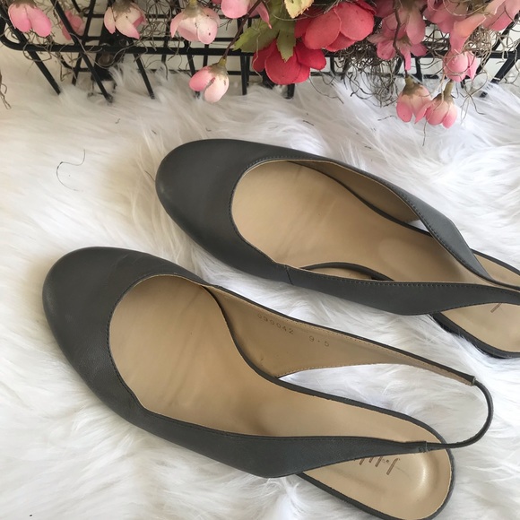 J. Jill Shoes - J Jill Sandals Gray Sling Backs SZ 9.5